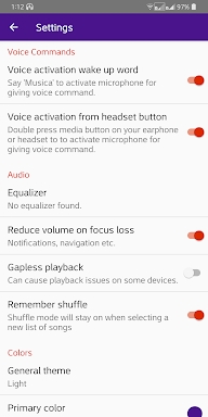 Musica Voice Control Player screenshots