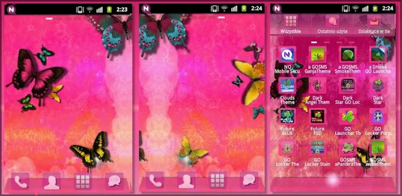 Theme Cute Pink GO Launcher EX screenshots