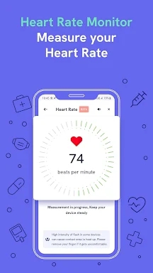 ABHA, Heart Rate, Records(PHR) screenshots