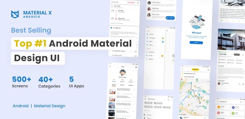 MaterialX - Material Design UI screenshots