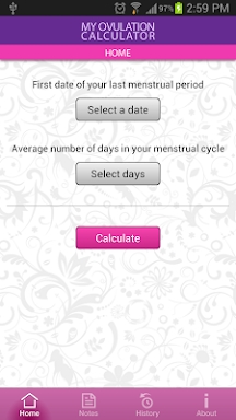 My Ovulation Calculator screenshots