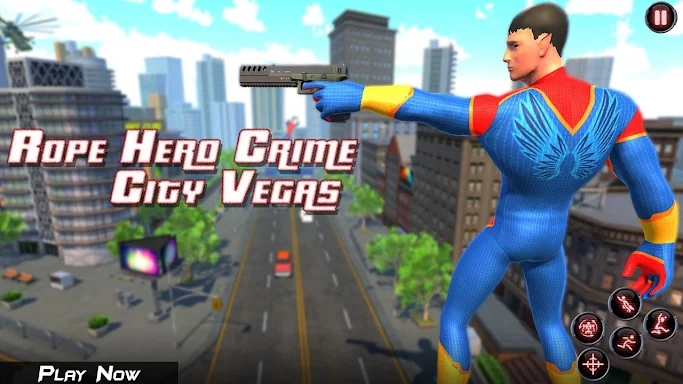 Rope Amazing Hero Crime City Simulator screenshots