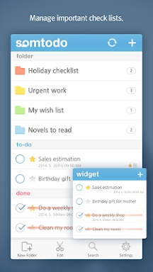 SomTodo - Task/To-do widget screenshots