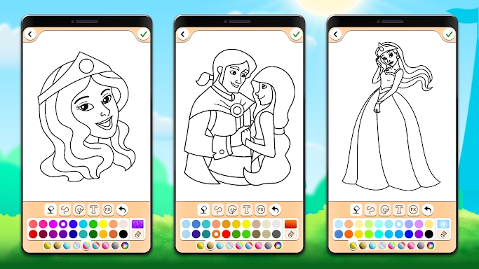 Princess Coloring Game screenshots
