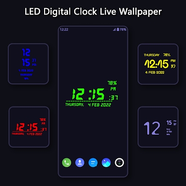 Digital Clock Live Wallpaper screenshots