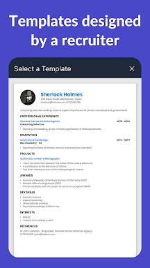 Resume Builder - CV Engineer screenshots