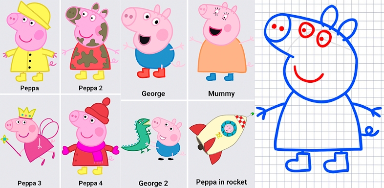 How to draw Pepo Piglet screenshots