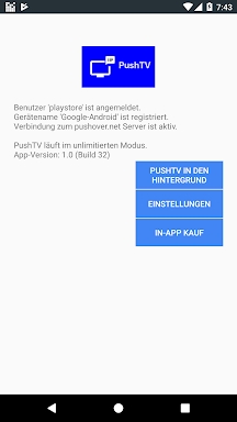 PushTV - Notifications on Android TV screenshots