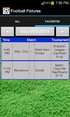 Football Fixtures screenshots