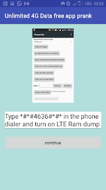unlimited 4G data prank free app screenshots