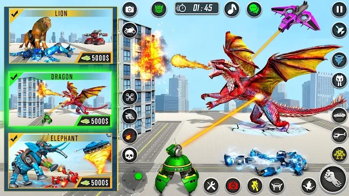Multi Animal Robot Car Games screenshots
