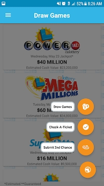 CA Lottery Official App screenshots