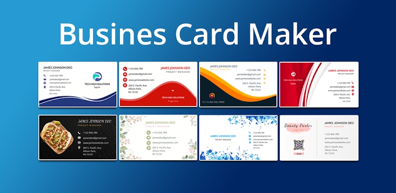 Business Card Maker, Visiting screenshots