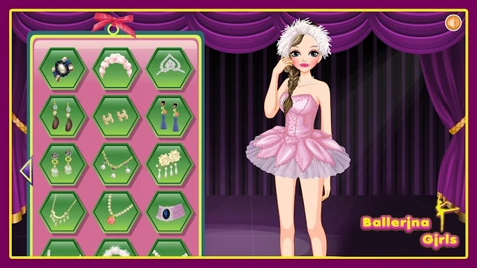 Ballerina Girls Dress up games screenshots