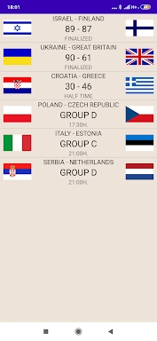 Eurobasket 2022 Calendar screenshots