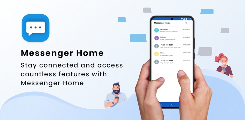 Messenger Home - SMS Launcher screenshots