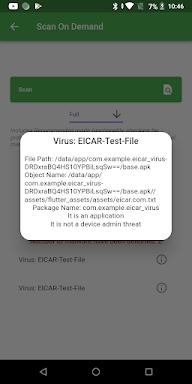 EICAR Virus Testing screenshots