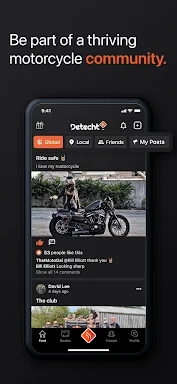 Detecht - Motorcycle App & GPS screenshots