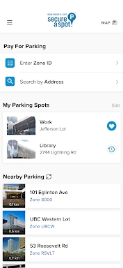 Secure-a-Spot: Find Parking screenshots