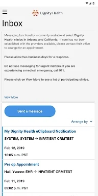 my portal. by Dignity Health screenshots
