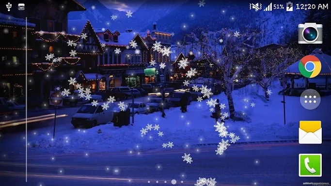 Snow Night City live wallpaper screenshots