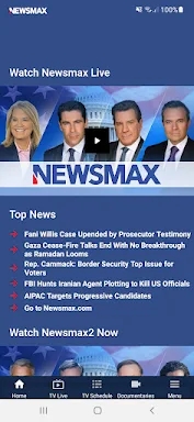 Newsmax screenshots