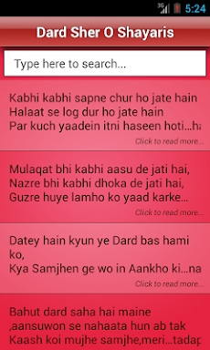 Hindi Sher O Shayari Love/Sad screenshots