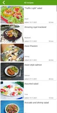 Fish recipes screenshots