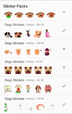 Dog Stickers for WhatsApp screenshots