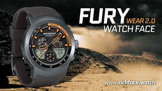 Fury Watch Face screenshots