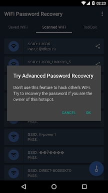 WiFi Password Recovery screenshots