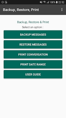 Print Text Messages (Backup, Restore & Print) screenshots