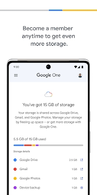 Google One screenshots
