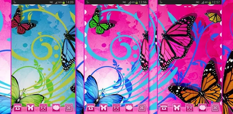 Theme Butterflies GO Launcher screenshots