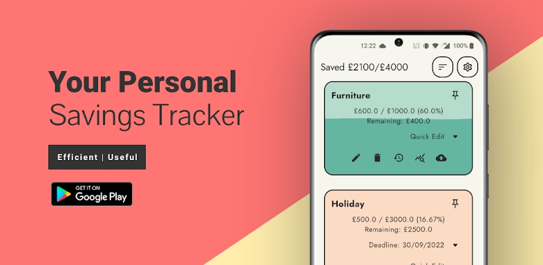 JamJars: Savings Tracker screenshots