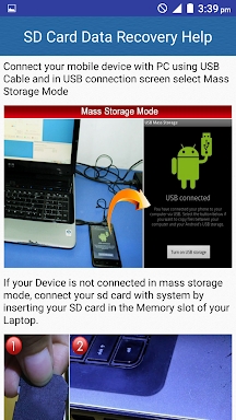 SD Card Data Recovery Help screenshots