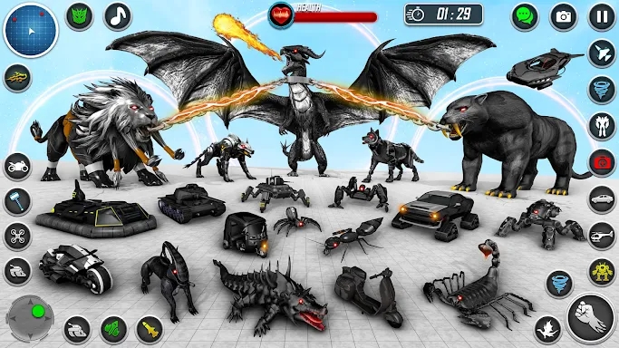 Multi Animal Robot Car Games screenshots
