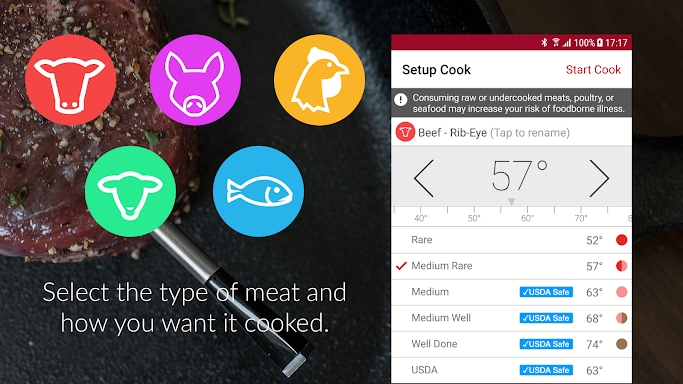 MEATER® Smart Meat Thermometer screenshots