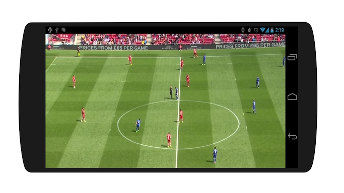 Live football TV screenshots
