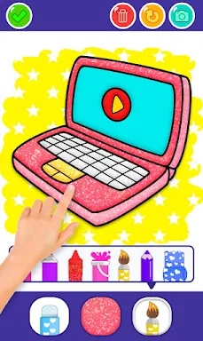 Glitter cute coloring pages screenshots