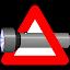 Torch and warning light icon
