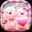 Cute Bear love  honey with Pink hearts DIY Theme icon