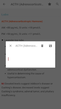 Lab Notes & Diagnostic Tests screenshots