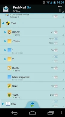 ProfiMail Go - email client screenshots