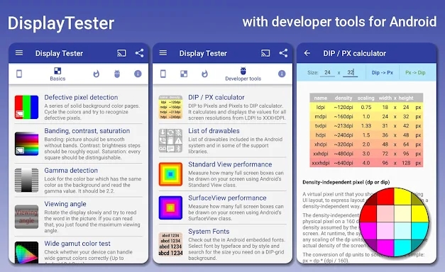 Display Tester screenshots