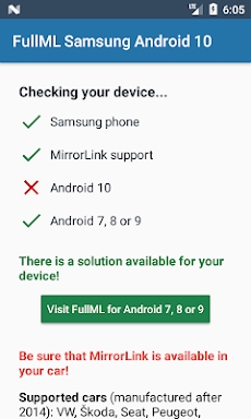 Full MirrorLink Samsung Android 10 screenshots
