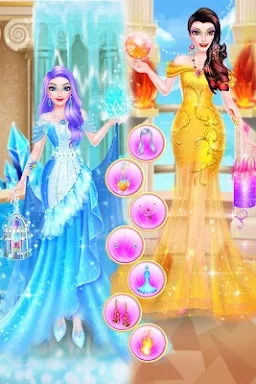 Ice VS Fire Princess Makeup screenshots