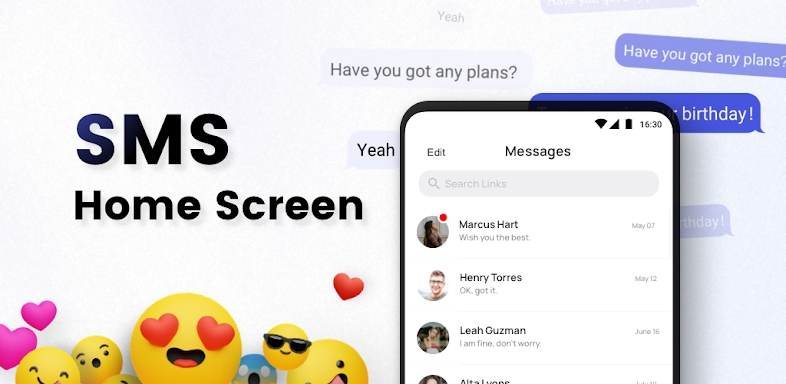 Messenger SMS: Messages Home screenshots