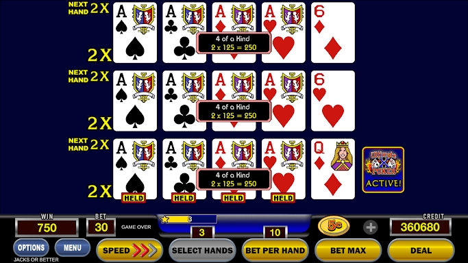 Ultimate X Poker™ Video Poker screenshots