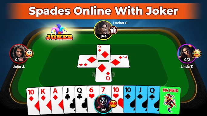 Spades: card game online screenshots